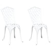 Valkoinen puutarhan tuoli Staniloiu 55x56.5x91cm (2 pcs alumiini)