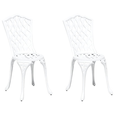 Valkoinen puutarhan tuoli Staniloiu 55x56.5x91cm (2 pcs alumiini)