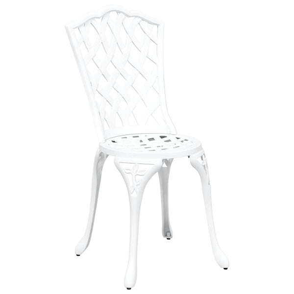 Valkoinen Puutarhan Tuoli 2 kpl Alumiini 55 x 56.5 x 91cm