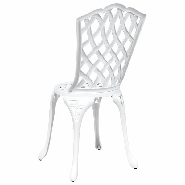 Valkoinen Puutarhan Tuoli 2 kpl Alumiini 55 x 56.5 x 91cm