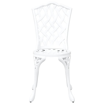 Valkoinen puutarhan tuoli Staniloiu 55x56.5x91cm (2 pcs alumiini)