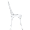 Valkoinen Puutarhan Tuoli 2 kpl Alumiini 55 x 56.5 x 91cm