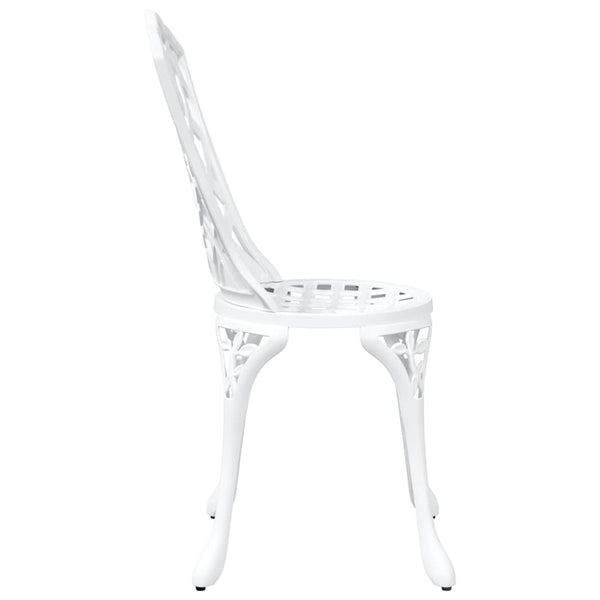 Valkoinen Puutarhan Tuoli 2 kpl Alumiini 55 x 56.5 x 91cm