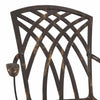 Pronssi puutarhan tuoli Ortenza 55x56.5x91cm (2 pcs, alumiini)