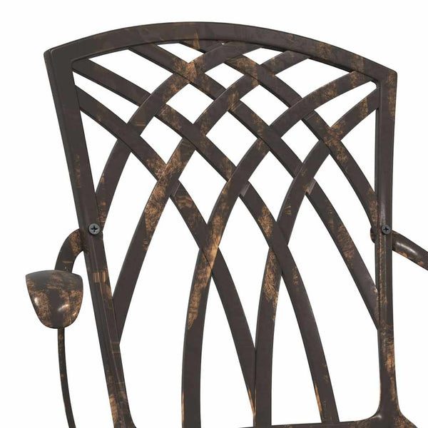 Pronssinen Puutarhan Tuoli 2 kpl 55 x 56.5 x 91cm Alumiini