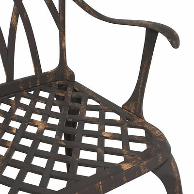 Pronssi puutarhan tuoli Ortenza 55x56.5x91cm (2 pcs, alumiini)