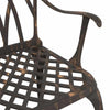 Pronssinen Puutarhan Tuoli 2 kpl 55 x 56.5 x 91cm Alumiini