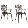Pronssi puutarhan tuoli Ortenza 55x56.5x91cm (2 pcs, alumiini)