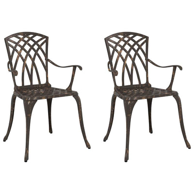 Pronssi puutarhan tuoli Ortenza 55x56.5x91cm (2 pcs, alumiini)