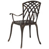 Pronssi puutarhan tuoli Ortenza 55x56.5x91cm (2 pcs, alumiini)