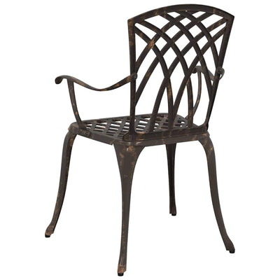 Pronssi puutarhan tuoli Ortenza 55x56.5x91cm (2 pcs, alumiini)