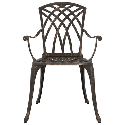 Pronssi puutarhan tuoli Ortenza 55x56.5x91cm (2 pcs, alumiini)