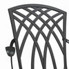 Musta puutarhan tuoli Remeut 55x56.5x91cm (2 pcs alumiini)