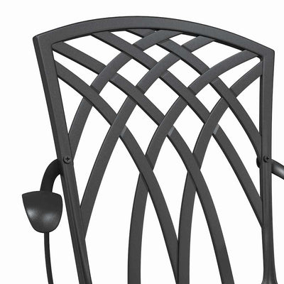 Musta puutarhan tuoli Remeut 55x56.5x91cm (2 pcs alumiini)