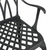 Musta puutarhan tuoli Remeut 55x56.5x91cm (2 pcs alumiini)