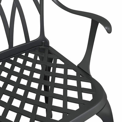 Musta puutarhan tuoli Remeut 55x56.5x91cm (2 pcs alumiini)