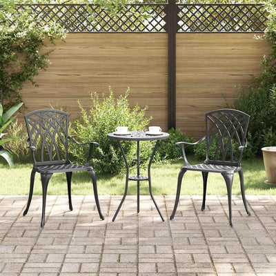 Musta puutarhan tuoli Remeut 55x56.5x91cm (2 pcs alumiini)