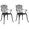 Musta puutarhan tuoli Remeut 55x56.5x91cm (2 pcs alumiini)