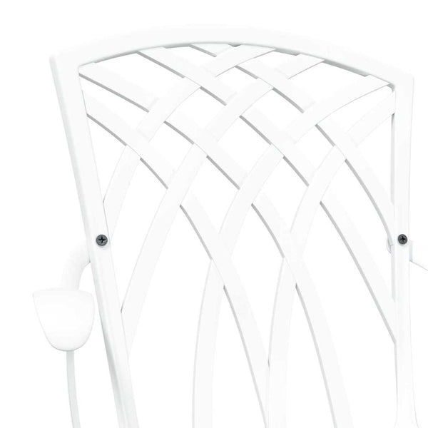 Puutarhan Tuoli 2 pcs Valkoinen 53 x 51 x 88,5cm Alumiini