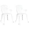 Puutarhan Tuoli 2 pcs Valkoinen 53 x 51 x 88,5cm Alumiini