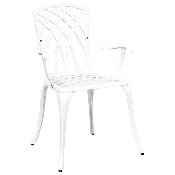 Puutarhan Tuoli 2 pcs Valkoinen 53 x 51 x 88,5cm Alumiini