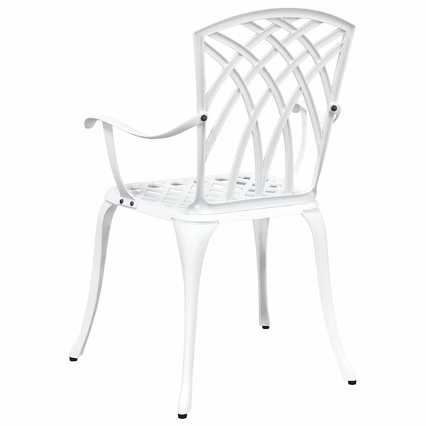 Puutarhan Tuoli 2 pcs Valkoinen 53 x 51 x 88,5cm Alumiini