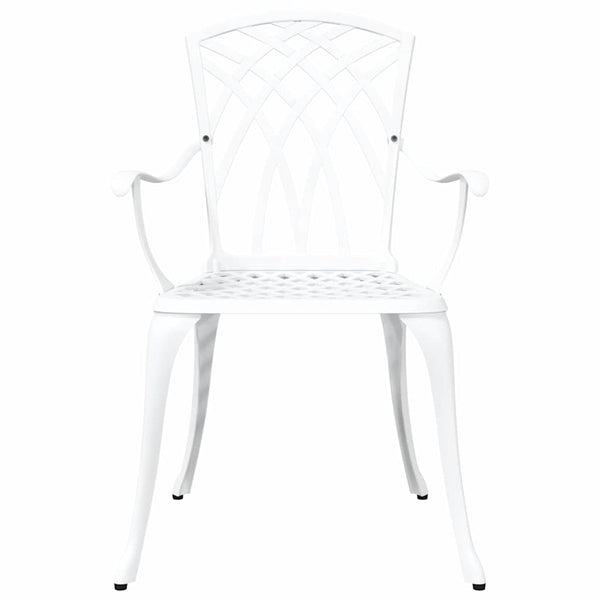 Puutarhan Tuoli 2 pcs Valkoinen 53 x 51 x 88,5cm Alumiini
