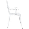 Puutarhan Tuoli 2 pcs Valkoinen 53 x 51 x 88,5cm Alumiini