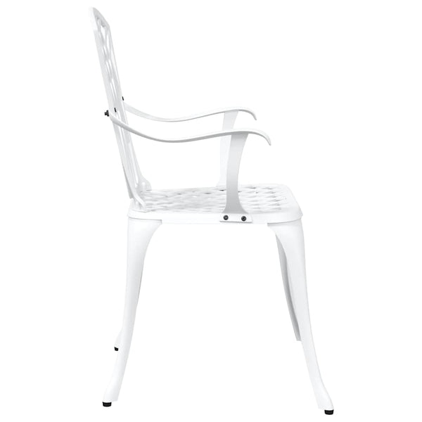 Puutarhan Tuoli 2 pcs Valkoinen 53 x 51 x 88,5cm Alumiini