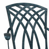 Vihreä puutarhan tuoli Corbut 55x56.5x91cm (2 pcs alumiini)
