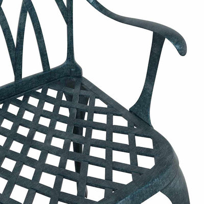 Vihreä puutarhan tuoli Corbut 55x56.5x91cm (2 pcs alumiini)