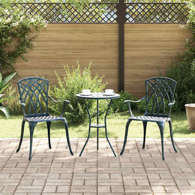 Vihreä puutarhan tuoli Corbut 55x56.5x91cm (2 pcs alumiini)