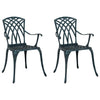 Vihreä puutarhan tuoli Corbut 55x56.5x91cm (2 pcs alumiini)