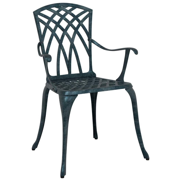 Vihreä Puutarhan Tuoli 2 kpl 55 x 56.5 x 91cm Alumiini