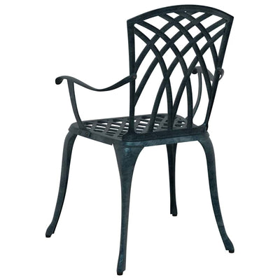 Vihreä puutarhan tuoli Corbut 55x56.5x91cm (2 pcs alumiini)