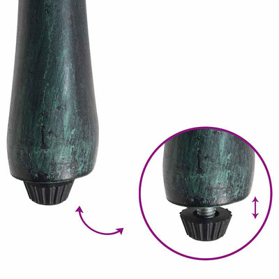 Vihreä puutarhan tuoli Corbut 55x56.5x91cm (2 pcs alumiini)