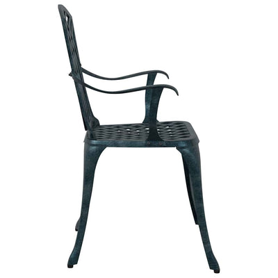 Vihreä puutarhan tuoli Corbut 55x56.5x91cm (2 pcs alumiini)