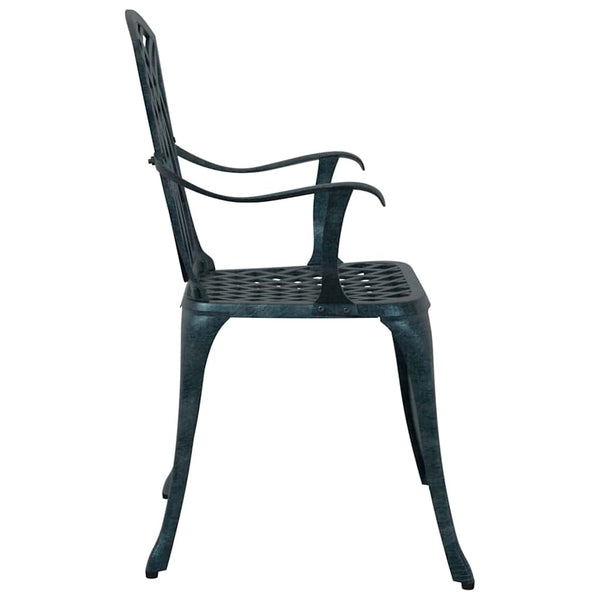 Vihreä Puutarhan Tuoli 2 kpl 55 x 56.5 x 91cm Alumiini