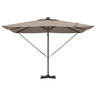 Harmaanruskea aurinkovarjo Ullisse 286x285x270cm (alumiini)