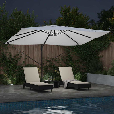 Kaatovarjo Roma lukkoon Beige ja musta 352 x 251 x 265 cm