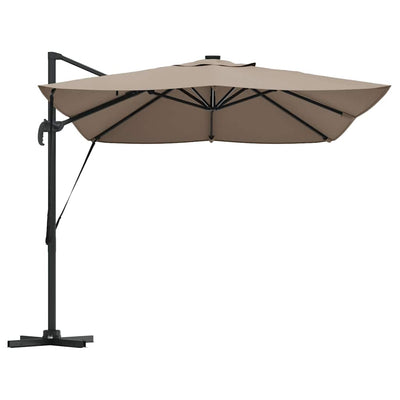 Kaatovarjo Roma lukkoon Taupe ja Musta 352 x 251 x 265 cm