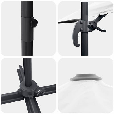 Beige roma aurinkovarjo Kvetoslava 286x285x265cm