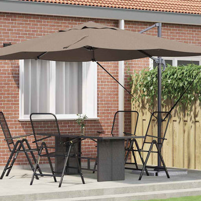 Kaatovarjo Roma Taupe ja Musta 352 x 251 x 260 cm