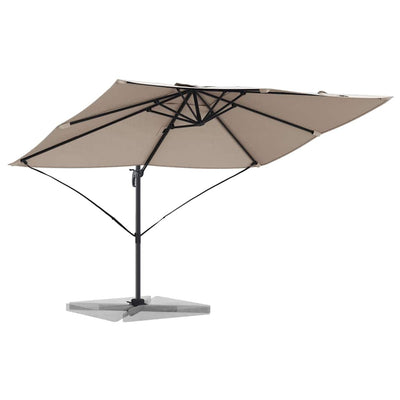 Kaatovarjo Roma Taupe ja Musta 352 x 251 x 260 cm