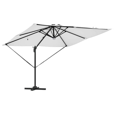 Roma aurinkovarjo LED -nauhavalot Beige 286 x 285 x 270 cm
