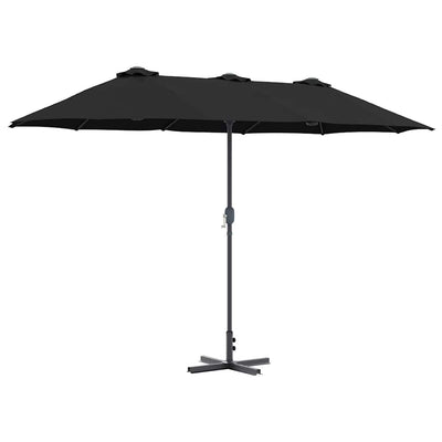 Puutarhavarjo Musta 370 x 197 x 239 cm Jauhemaalattu teräs