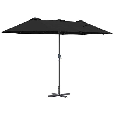 Puutarhavarjo Musta 370 x 197 x 239 cm Jauhemaalattu teräs