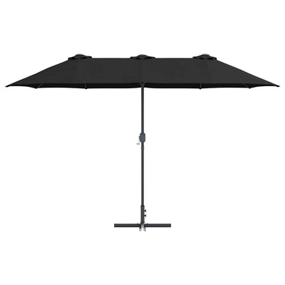 Puutarhavarjo Musta 370 x 197 x 239 cm Jauhemaalattu teräs