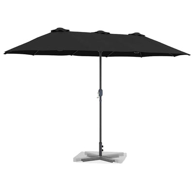 Puutarhavarjo Musta 370 x 197 x 239 cm Jauhemaalattu teräs