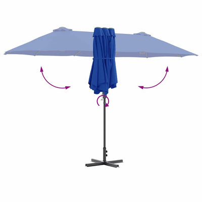 Puutarhavarjo Sininen 370 x 197 x 239 cm Jauhemaalattu teräs